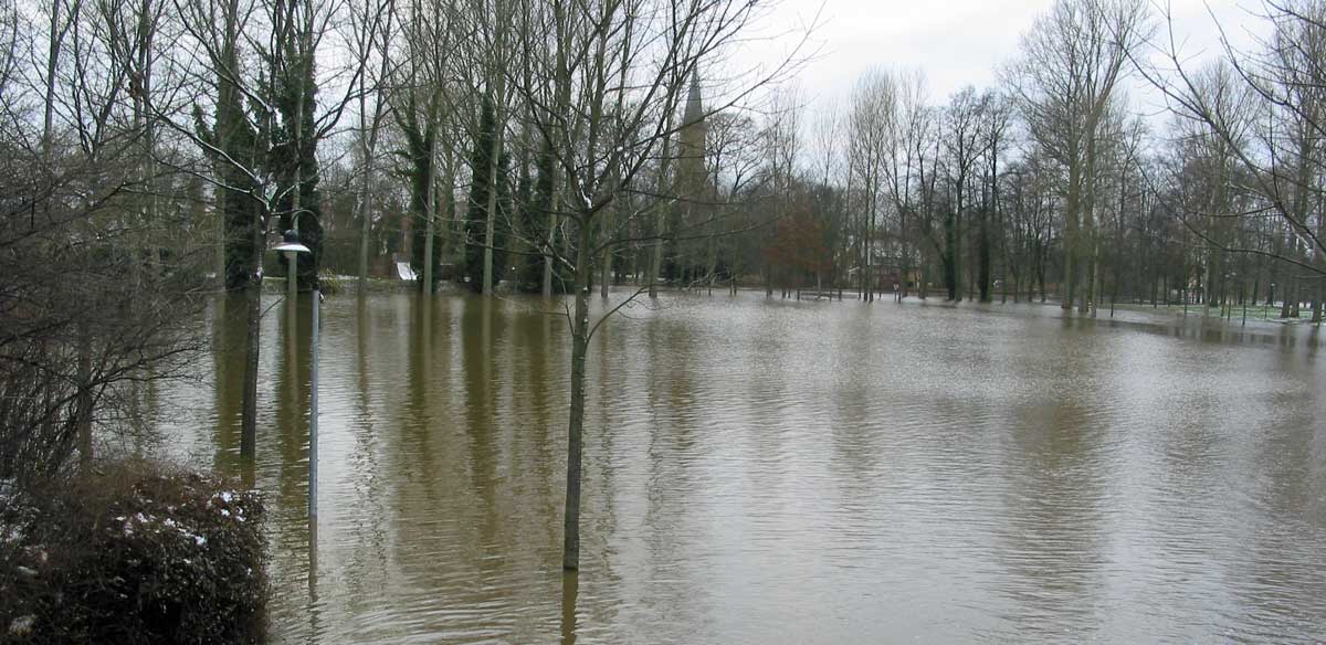 Hochwasser am 31.12.2002 Planwiese